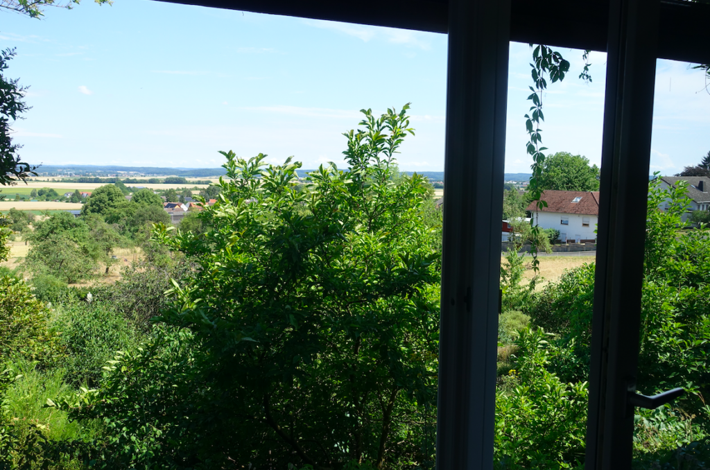 Blick aus dem Fenster des B&B-Zimmers