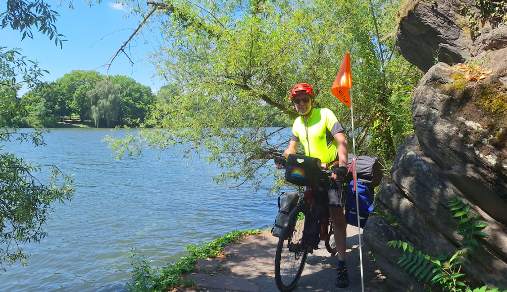 Engstelle am Radweg bei Aschaffenburg