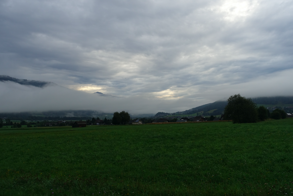 Im Murtal morgens um 6:15 Uhr nach einer Regennacht
