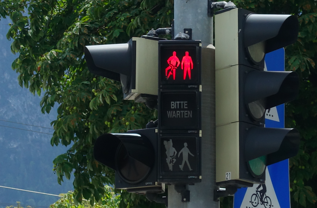 Die Österreicher haben wirklich nette Ampelfiguren