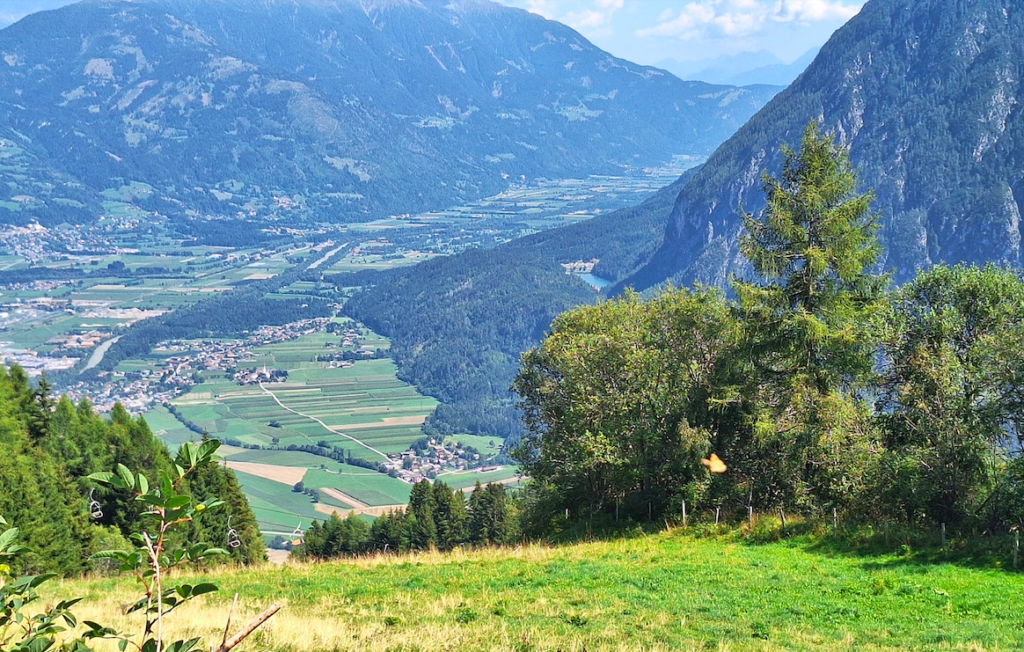 Blick von der Mittelstation Richtung Südosten ins Drautal