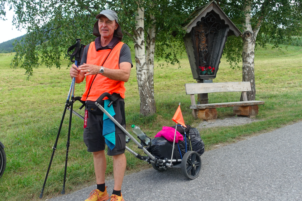 Roland aus Bayern führt uns seinen Cart4Go vor … und natürlich dürfen wir ausprobieren und sind begeistert
