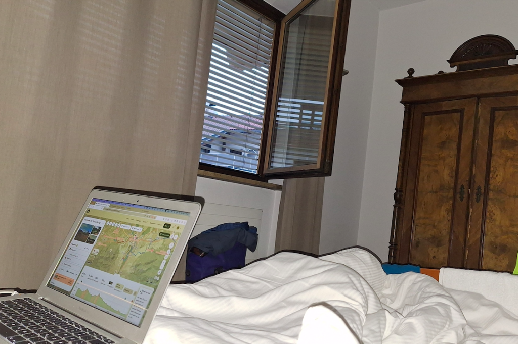 Planung mit Hilfe der digitalen Technik … doch das ändert nichts am Wetter! Sehen wir morgen weiter …