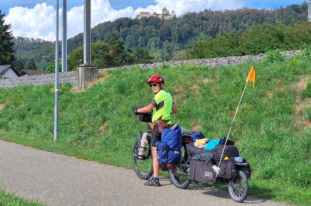 Frank mit Burg Hohenklingen hoch über Stein am Rhein