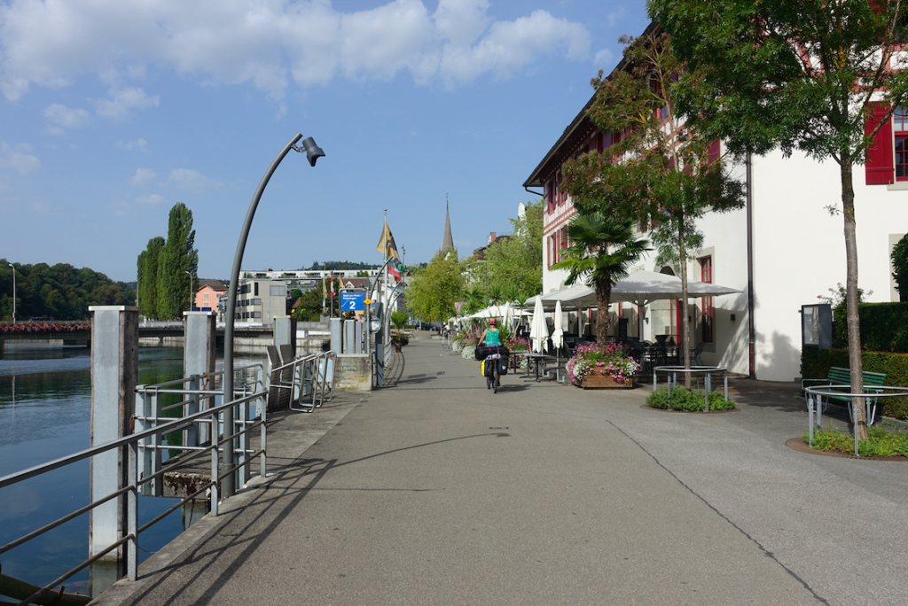 Ab hier ging es erst mal kreuz und quer durch die Stadt Schaffhausen